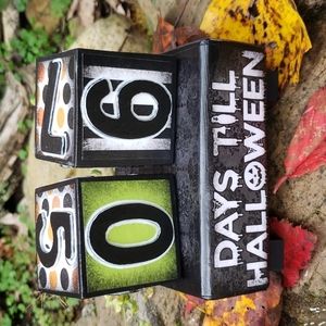 New Hand Crafted Custom Halloween Countdown Blocks Set
